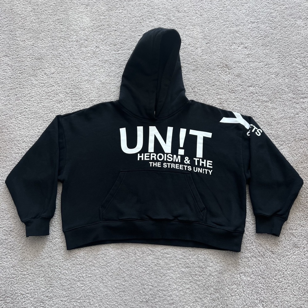 Ksubi UN!T Heroism & The Streets Unity Hoodie Sweatshirt Womens S Black Fleece